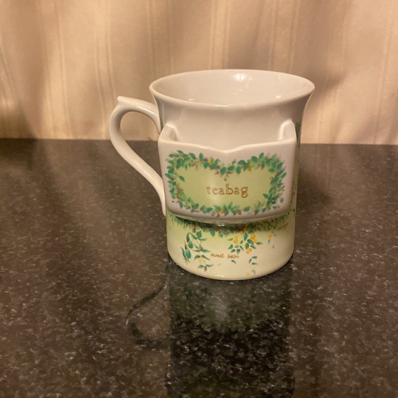 Vintage Ceramic Tea Mug with Tea Bag Holder - Picture 2 of 7